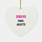 Geschenk voor een leraar Roze Zwart Schrift Keramisch Ornament (Achterkant)