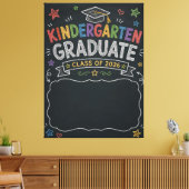 Geschenk voor eindexamenklas kleuterschool 2026 canvas afdruk (Insitu (Woonkamer))