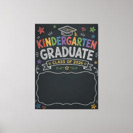 Geschenk voor eindexamenklas kleuterschool 2026 canvas afdruk