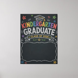 Geschenk voor eindexamenklas kleuterschool 2026 canvas afdruk