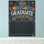 Geschenk voor eindexamenklas kleuterschool 2026 canvas afdruk (Insitu (Houten vloer))