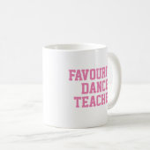 Geschenk voor favoriete dansleraar koffiemok (Voorkant rechts)