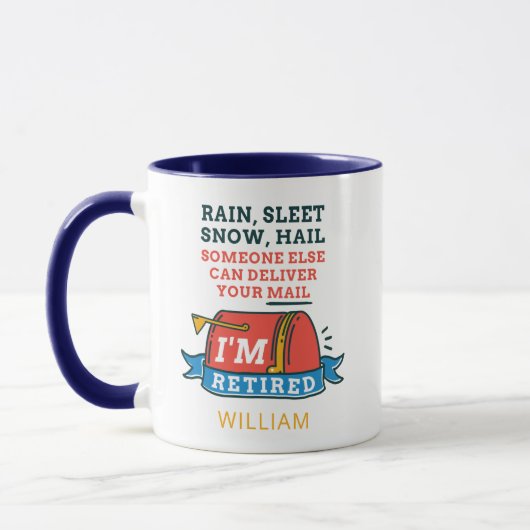 Geschenk voor Gepensioneerde Postbode bij Vertrek Mok (Links)