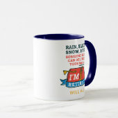 Geschenk voor Gepensioneerde Postbode bij Vertrek Mok (Voorkant rechts)