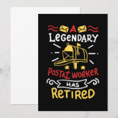 Geschenk voor gepensioneerde postbode Postbodepens Kaart (Voorkant / Achterkant)
