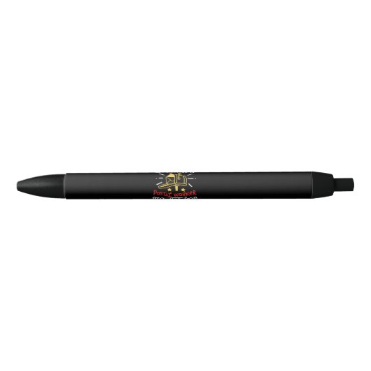 Geschenk voor Gepensioneerde Postbode Postbodepens Zwarte Inkt Pen (Voorkant)