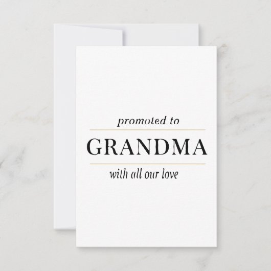 Geschenk voor gepromoveerde oma bedankkaart (Voorkant)