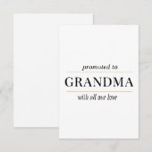 Geschenk voor gepromoveerde oma bedankkaart (Voorkant / Achterkant)