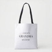 Geschenk voor gepromoveerde oma tote bag (Voorkant)