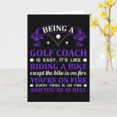 Geschenk voor golfcoach kaart (Gele Bloem)