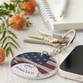 Geschenk voor golfer Initialen Sleutelhanger (Voorkant Rechts)