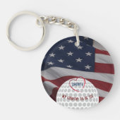 Geschenk voor golfer Initialen Sleutelhanger (Voorkant)