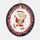 Geschenk voor hardlopen en atletiek keramisch ornament (Links)