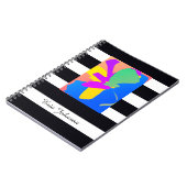 Geschenk voor hem moderne kunst aangepaste naam ch notitieboek (Linkerzijde)