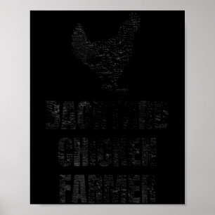 Geschenk voor kippenboer in de achtertuin voor kip poster