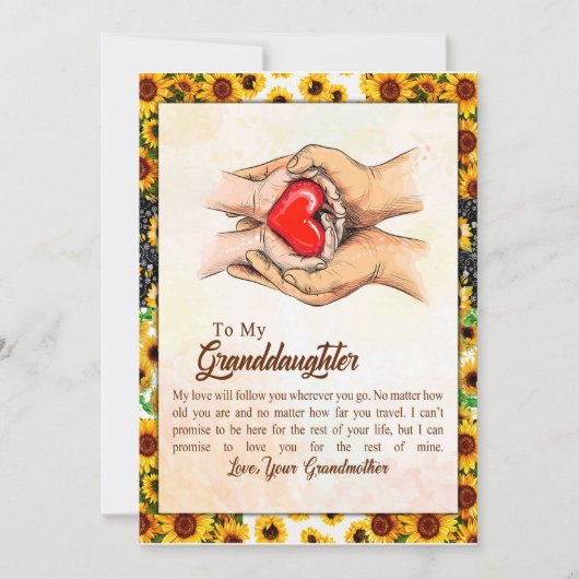 Geschenk voor kleindochter | Liefde Oma Familie Gr Kaart (Voorkant)