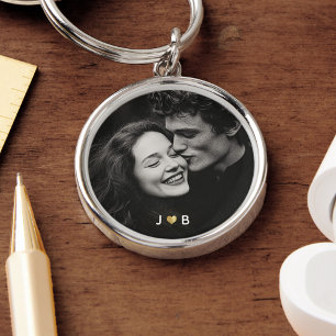 Geschenk voor koppels met op maat gemaakte foto en sleutelhanger