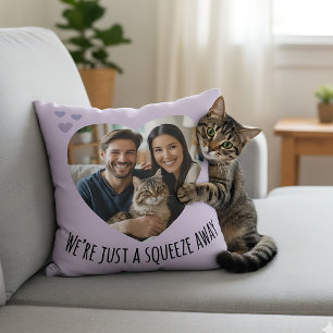 Geschenk voor lange afstand knuffel Miss you foto Kussen