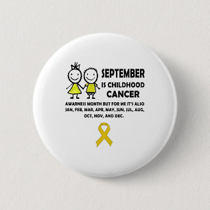 Geschenk voor Maand van Kinderkankerbewustzijn Gel Ronde Button 5,7 Cm