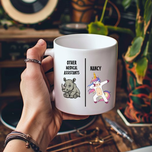 Geschenk voor medisch assistent, gepersonaliseerd koffiemok