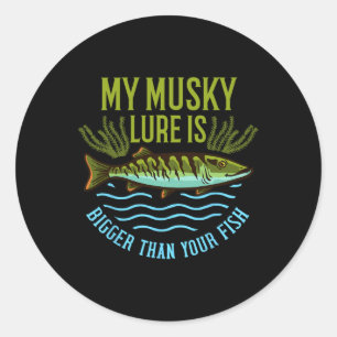 Geschenk voor Musky-vissen Muskie-lokmiddel Muskel Ronde Sticker
