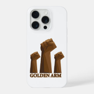 Geschenk voor pijplasser met gouden arm expert iPhone 15 pro case