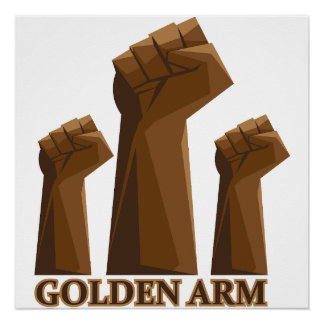 Geschenk voor pijplasser met gouden arm expert perfect poster