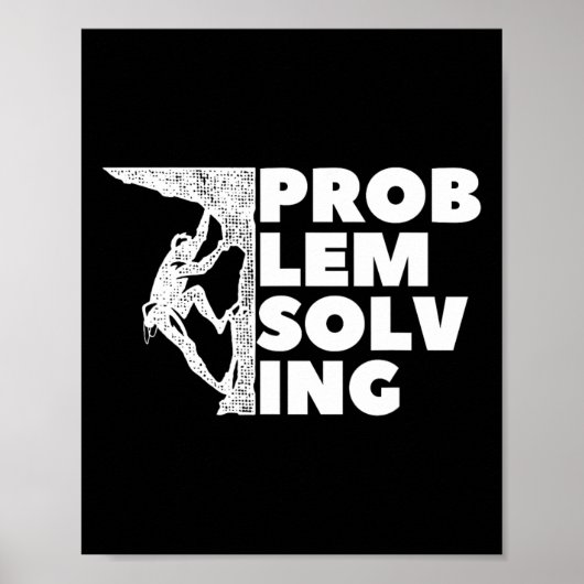 Geschenk voor probleemoplossende klimmer, rotsklim poster (Voorkant)