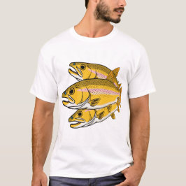 Geschenk voor Retro Vissen met Bliksem Forel T-shirt