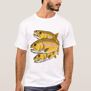 Geschenk voor Retro Vissen met Bliksem Forel T-shirt