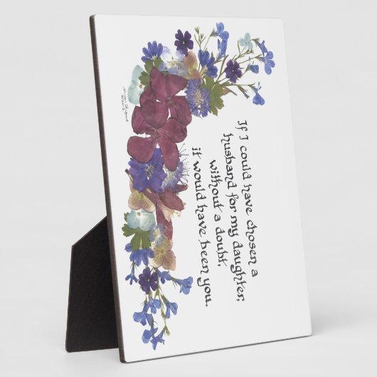 Geschenk voor schoonzoon fotoplaat (Zijkant)