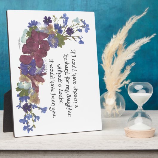 Geschenk voor schoonzoon fotoplaat (Zijkant)