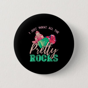 Geschenk voor steenverzamelaar Aardpaleontoloog Fu Ronde Button 5,7 Cm