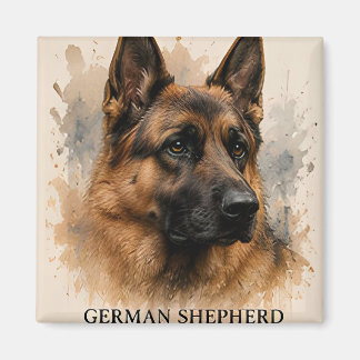 Geschenk voor trouwe Duitse herder werkende hond Magneet
