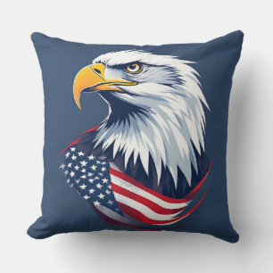 Geschenk voor veteranen adelaar – Amerikaanse vlag Kussen