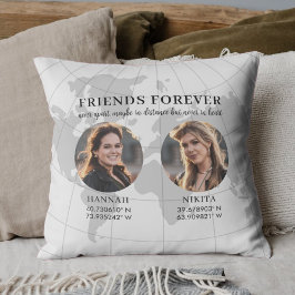 Geschenk voor vriendschap op afstand met foto kussen