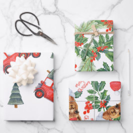 Geschenk Wrap Car Camel en Holly Bundle Inpakpapier Vel