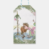 Geschenkanhänger Weihnachtsmotiv mit Pferd Cadeaulabel (Achterkant)