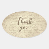 Geschenkaufkleber -  Vintage - Alte Schrift |  Ovale Sticker (Voorkant)