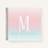 Geschenkbedrag pastelregenboognaadleraar notitieboek (Voorkant)