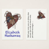 Geschenkbijlage Kaart - Hart - door SRF (Voorkant /achterkant)