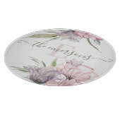 Geschenkboard met gebloemde monogram snijplank (Hoek)