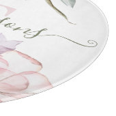 Geschenkboard met gebloemen en monogram snijplank (Hoek)