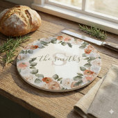 Geschenkboard met gebloemen en monogram snijplank