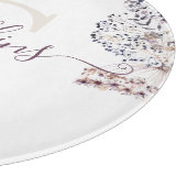 Geschenkboard met gedroogde bloemen en monogram snijplank (Hoek)