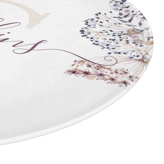 Geschenkboard met gedroogde bloemen en monogram snijplank (Hoek)