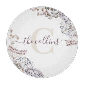 Geschenkboard met gedroogde bloemen en monogram snijplank (Voorkant)
