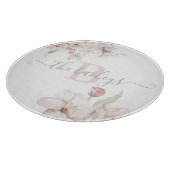 Geschenkboard met waterverf bloemen en monogram snijplank (Hoek)