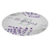 Geschenkboard met waterverf lavendel en monogram snijplank (Hoek)