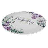 Geschenkboard met waterverf orchidee en monogram snijplank (Hoek)